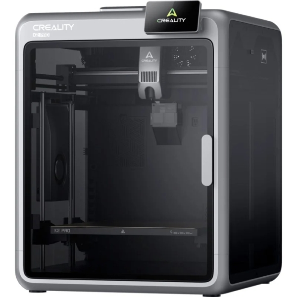 Stampante 3D chiusa Creality K2 Pro - Dimensioni 30x30x30cm - Corpo in alluminio aerospaziale - Interfaccia utente intelligente - Velocità fino a 600 mm/s