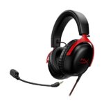 Cuffie da gioco HyperX Cloud III - Driver da 53 mm - Microfono con cancellazione del rumore - Multipiattaforma - Colore nero/rosso - Nero/rosso - immagine 4