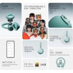 Cuffie Bluetooth Nothing CMF Headphone Pro - Cancellazione del rumore ANC - Hi-Res LDAC - Fino a 100 ore di autonomia - Colore verde - immagine 5