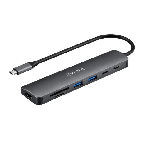 Ewent USB-C Dock 7 in 1 - 1x USB-C