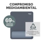 Tappetino per mouse Fellowes Breyta - Rivestimento antipolvere - Protezione antimicrobica - Morbido al tatto - Realizzato con materiale riciclato - 24x20x1,75cm - Blu - Blu - immagine 3