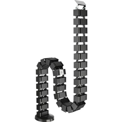 Organizzatore per cavi Fellowes - Colonna flessibile - Altezza fino a 130 cm - Dorso staccabile - 4 scomparti separati - Base resistente - Magnete integrato - 10