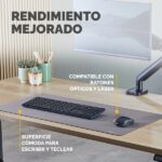 Fellowes Breyta Desk Pad - Antiscivolo - Protezione antimicrobica - Antiriflesso - Realizzato con materiale riciclato - 40x80x0,25cm - Grigio - Colore: Grigio - immagine 5