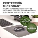 Fellowes Breyta Mat XL - Antiscivolo - Protezione antimicrobica - Bordi rinforzati - Realizzato con materiale riciclato - 21x28x0,25cm - Grigio - Colore: Grigio - immagine 4