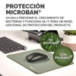 Fellowes Breyta Mat XL - Antiscivolo - Protezione antimicrobica - Bordi rinforzati - Realizzato con materiale riciclato - 21x28x0,25cm - Verde salvia - Verde salvia - immagine 4