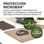 Fellowes Breyta Mat XL - Antiscivolo - Protezione antimicrobica - Bordi rinforzati - Realizzato con materiale riciclato - 21x28x0,25cm - Beige sabbia - immagine 4