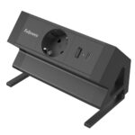 Fellowes 1 presa di corrente da tavolo - USB-A - USB-C - Cavo da 2 m - Morsetto da tavolo da 10 a 45 mm - 8