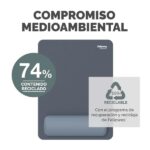 Tappetino per mouse Fellowes Breyta XL - Rivestimento antipolvere - Protezione antimicrobica - Morbido al tatto - Realizzato con materiale riciclato - 28x21x1,75cm - Blu - Blu - immagine 3