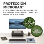 Tappetino per mouse Fellowes Breyta XL - Rivestimento antipolvere - Protezione antimicrobica - Morbido al tatto - Realizzato con materiale riciclato - 28x21x1,75cm - Blu - Blu - immagine 5