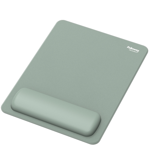 Tappetino poggiapolsi Fellowes Breyta XL - Rivestimento antipolvere - Protezione antimicrobica - Morbido al tatto - Realizzato con materiale riciclato - 28x21x1