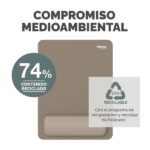 Tappetino per mouse Fellowes Breyta XL - Rivestimento antipolvere - Protezione antimicrobica - Morbido al tatto - Realizzato con materiale riciclato - 28x21x1,75cm - Beige sabbia - immagine 3