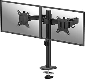 Supporto da tavolo Fellowes Everyday con bracci articolati per 2 monitor fino a 32" e 9 kg - Fissaggio a morsetto o a vite - Gestione dei cavi - 56