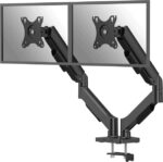 Fellowes Everyday Plus Supporto da tavolo con bracci per 2 monitor fino a 32" e 9 kg - Molla a gas - Fissaggio a morsetto o a vite - Gestione dei cavi - 56