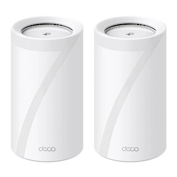 TP-Link Deco BE85 Confezione da 2 Sistemi WiFi Mesh - Tri-Band - Velocità fino a 19Gbps - WiFi 7 - Ethernet 10Gbps - VPN - Bianco - Colore bianco