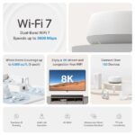 TP-Link Deco BE22 Confezione da 3 sistemi WiFi Mesh - Dual Band - Velocità fino a 3,6Gbps - WiFi 7 - Ethernet 1Gbps - Colore bianco - immagine 3