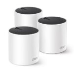 TP-Link Deco X55 Confezione da 3 sistemi WiFi Mesh - Dual Band - Velocità fino a 3Gbps - WiFi 6 - Ethernet 1Gbps - Copertura fino a 418m2 - VPN - Colore bianco e nero