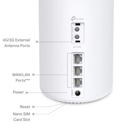 5Gbps - WiFi 6 - Copertura fino a 190m2 - Antenne interne - Colore bianco
