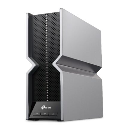 TP-Link RE800BE Ripetitore Wi-Fi 7 tri-band BE19000 - Velocità 19 Gbps - 8 antenne interne - Configurazione semplice tramite WPS o app - MLO - Ethernet - Colore: nero e grigio