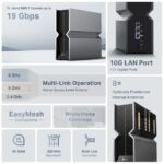 TP-Link RE800BE Ripetitore Wi-Fi 7 tri-band BE19000 - Velocità 19 Gbps - 8 antenne interne - Configurazione semplice tramite WPS o app - MLO - Ethernet - Colore: nero e grigio - immagine 4