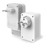 TP-Link TL-WPA7617 KIT - Set di 2 adattatori Powerline - Velocità fino a 1 Gbps - Copertura fino a 300 m - Presa di corrente integrata - Wi-Fi - Ethernet - Plug and Play - Colore: bianco - immagine 2