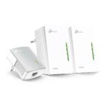 TP-Link TL-WPA4220 TKIT - Set di 3 adattatori Powerline - Velocità fino a 300 Mbps - Copertura fino a 300 m - WiFi AV600 - 2 porte Ethernet - Plug and Play - Colore: bianco - immagine 2