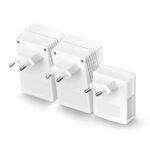 TP-Link TL-WPA4220 TKIT - Set di 3 adattatori Powerline - Velocità fino a 300 Mbps - Copertura fino a 300 m - WiFi AV600 - 2 porte Ethernet - Plug and Play - Colore: bianco - immagine 3