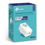 TP-Link TL-PA7017P Adattatore Powerline - Velocità fino a 1 Gbps - Copertura fino a 300 m - Presa di corrente integrata - Ethernet - Plug and Play - Colore: bianco - immagine 3