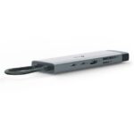 Hub TP-Link UH9120C 9 in 1 - Power Delivery 100 W - HDMI 4K - Ethernet RJ45 1 Gbps - 2xUSB-C - 3xUSB-A - SD - MicroSD - Cavo USB-C da 18 cm - Alluminio - Colore: nero e grigio - immagine 2