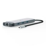 Hub TP-Link UH9120C 9 in 1 - Power Delivery 100 W - HDMI 4K - Ethernet RJ45 1 Gbps - 2xUSB-C - 3xUSB-A - SD - MicroSD - Cavo USB-C da 18 cm - Alluminio - Colore: nero e grigio - immagine 3