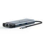 TP-Link UH6120C Hub 6 in 1 - Power Delivery 100 W - HDMI 4K - Ethernet RJ45 1 Gbps - 2xUSB-C - 2xUSB-A - Cavo USB-C da 18 cm - Alluminio - Colore: nero e grigio - immagine 3