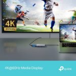 Hub TP-Link UH5020C 5 in 1 - HDMI 4K - 2xUSB-C - 2xUSB-A - Cavo USB-C da 18 cm - Plug and Play - Alluminio - Colore: nero e grigio - immagine 5