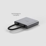 Hub 3 in 1 TP-Link UH3020C - HDMI 4K - USB-C - USB-A - Cavo USB-C da 18 cm - Plug and Play - Alluminio - Colore grigio scuro - immagine 4