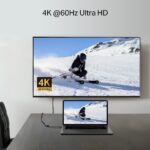 TP-Link UA520C Adattatore da HDMI a USB-C - Cavo da 10 cm - HDMI 4K femmina - USB-C maschio - Plug and Play - Alluminio - Colore grigio scuro - immagine 3