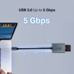 TP-Link UA440C Lettore di schede SD e MicroSD - Velocità fino a 5 Gbps - Cavo USB-C da 15 cm - Capacità massima 2 TB - Plug and Play - Alluminio - Colore grigio scuro - immagine 5