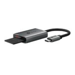 TP-Link UA430C Lettore di schede SD e MicroSD - Velocità fino a 5 Gbps - Cavo USB-C da 15 cm - Capacità massima 2 TB - Plug and Play - Alluminio - Colore grigio scuro - immagine 3