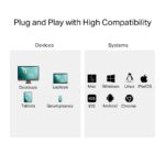 TP-Link UA430C Lettore di schede SD e MicroSD - Velocità fino a 5 Gbps - Cavo USB-C da 15 cm - Capacità massima 2 TB - Plug and Play - Alluminio - Colore grigio scuro - immagine 5