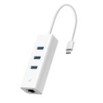 Hub TP-Link UE330C USB-C - RJ45 1 Gbps - 3 porte USB-A 3.0 - Connettore USB-C - Plug and Play - Colore: bianco - immagine 2