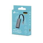 TP-Link UE302C Adattatore da RJ45 a USB-C - RJ45 2,5 Gbps femmina - USB-C maschio - Alluminio - Plug and Play - Colore grigio scuro - immagine 3