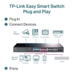 Switch TP-Link TL-SG1428PE a 28 porte - Gestito - 24xRJ45 PoE+ 1 Gbps - 2xRJ45 1 Gbps - 2xSFP 1 Gbps - Supporta QoS - Ripristino automatico - 2 ventole interne - Colore nero - immagine 5