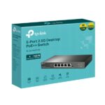 TP-Link TL-SG105PP-M2 Switch a 5 porte RJ45 da 2,5 Gbps - Non gestito - 4xPoE++ - Supporta QoS - Capacità di commutazione fino a 25 Gbps - Colore: nero - immagine 3