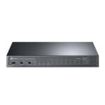 Switch TP-Link TL-SL1311MP a 11 porte - Non gestito - 8xRJ45 PoE 100 Mbps - 2xRJ45 1 Gbps - SFP 1 Gbps - Ripristino automatico - Plug and Play - Colore: nero