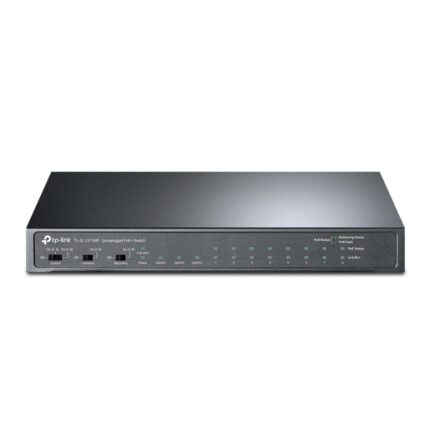 Switch TP-Link TL-SL1311MP a 11 porte - Non gestito - 8xRJ45 PoE 100 Mbps - 2xRJ45 1 Gbps - SFP 1 Gbps - Ripristino automatico - Plug and Play - Colore: nero