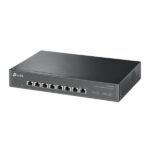 TP-Link TL-SX1008 Switch a 8 porte RJ45 da 10 Gbps - Non gestito - Supporta QoS - Capacità di commutazione fino a 160 Gbps - Colore: nero