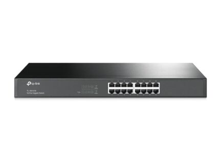 Switch TP-Link TL-SG1016 a 16 porte - Non gestito - RJ45 1 Gbps - Capacità di commutazione fino a 32 Gbps - Autoapprendimento MAC - Colore: nero