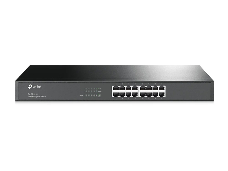 Switch TP-Link TL-SG1016 a 16 porte - Non gestito - RJ45 1 Gbps - Capacità di commutazione fino a 32 Gbps - Autoapprendimento MAC - Colore: nero