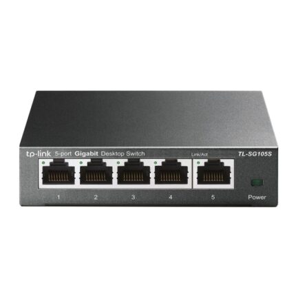 TP-Link TL-SG105S Switch a 5 porte RJ45 da 100 Mbps - Non gestito - Supporta QoS - Indicatori LED - Plug and Play - Colore: nero