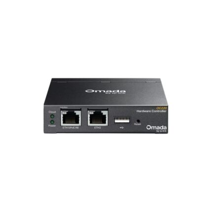TP-Link Omada OC220 Controller di rete - Gestione remota con accesso gratuito al cloud - 2 porte Ethernet RJ45 da 1 Gbps - USB 2.0 - Micro-USB - Involucro in metallo - Colore: nero