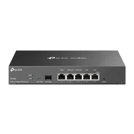 Router TP-Link Omada ER7206 - VPN - 4x1 Gbps WAN/LAN - 1 Gbps WAN - 1 Gbps SFP - USB 3.0 - Bilanciamento del carico - Gestione centralizzata nel cloud - Colore: nero
