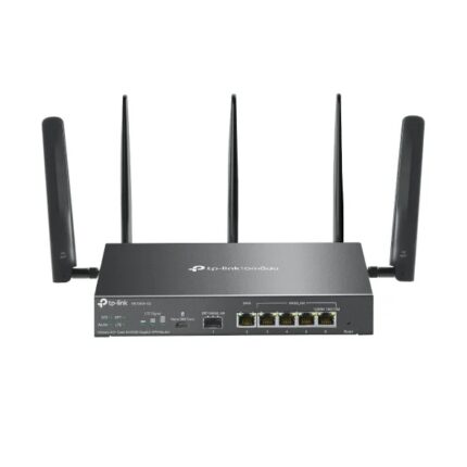 TP-Link Omada ER706W-4G Router dual-band - Velocità fino a 3 Gbps - VPN - Wi-Fi - SFP da 1 Gbps - WAN da 1 Gbps - 4 porte LAN/WAN da 1 Gbps - 5 antenne - Gestione centralizzata nel cloud - Colore: nero