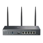 Router TP-Link Omada ER706W dual-band - Velocità fino a 3 Gbps - VPN - Wi-Fi - SFP da 1 Gbps - 5 porte RJ45 da 1 Gbps - Antenne rimovibili - Colore: nero